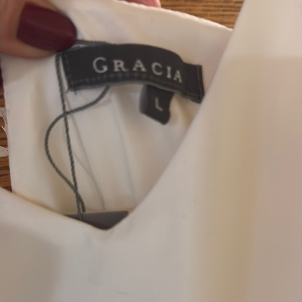 White High-Low V-Neck Sundress for Brides - Picture 2 of 5